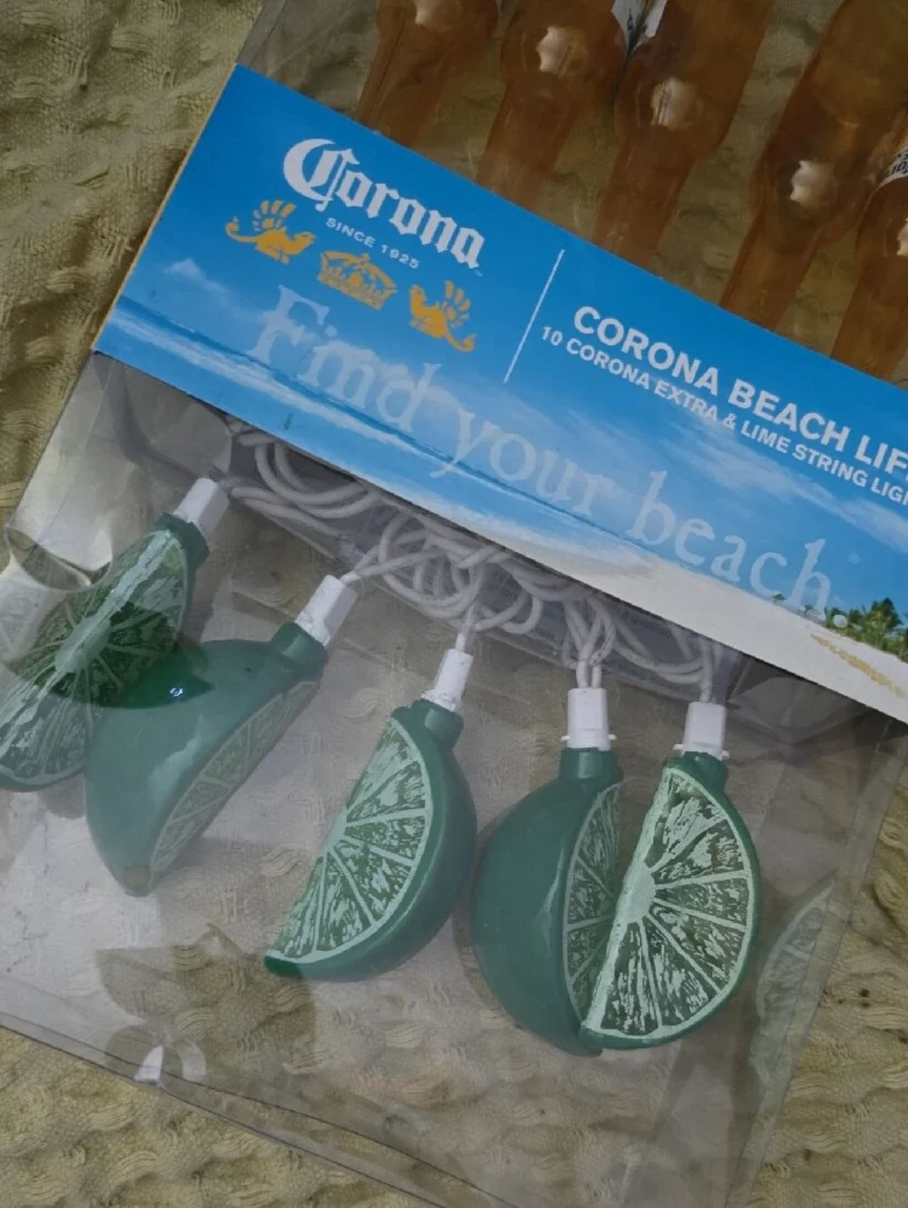 Corona Beer Bottle Lime Slice Patio Twinkle String Lights Bottle 9 Ft